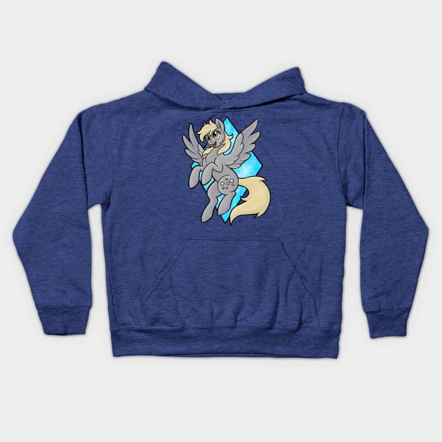 Derp Horse Kids Hoodie by Luckyponytattoo